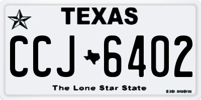 TX license plate CCJ6402