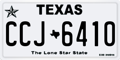 TX license plate CCJ6410