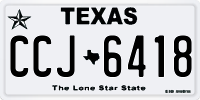 TX license plate CCJ6418