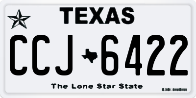 TX license plate CCJ6422
