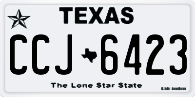 TX license plate CCJ6423
