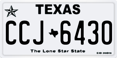 TX license plate CCJ6430