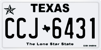 TX license plate CCJ6431