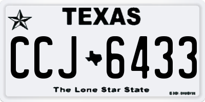 TX license plate CCJ6433