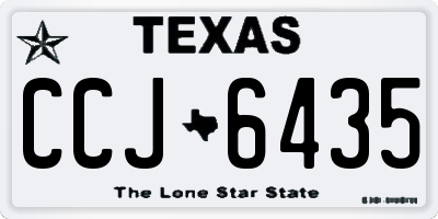TX license plate CCJ6435