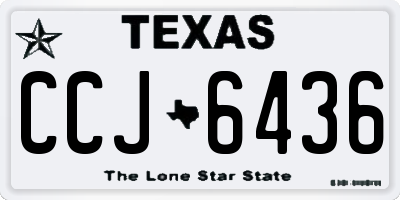 TX license plate CCJ6436