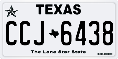 TX license plate CCJ6438