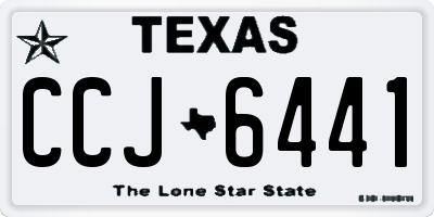TX license plate CCJ6441