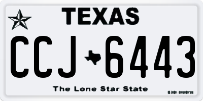 TX license plate CCJ6443