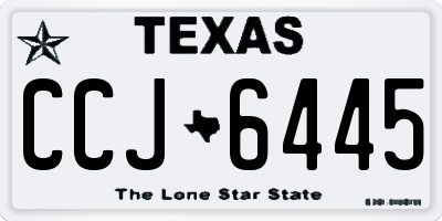 TX license plate CCJ6445