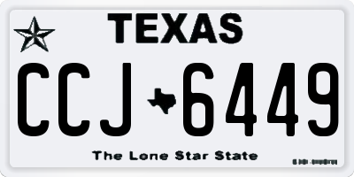 TX license plate CCJ6449