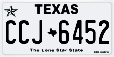 TX license plate CCJ6452