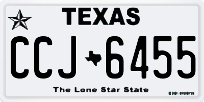 TX license plate CCJ6455