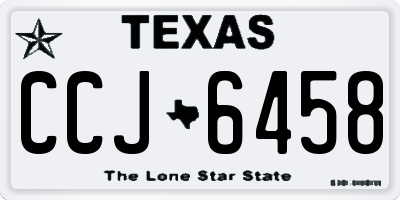 TX license plate CCJ6458