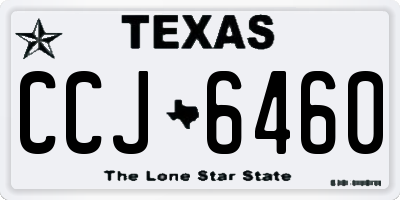 TX license plate CCJ6460