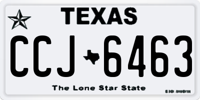 TX license plate CCJ6463