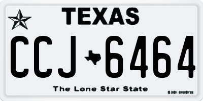 TX license plate CCJ6464
