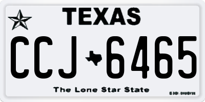 TX license plate CCJ6465