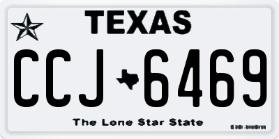 TX license plate CCJ6469