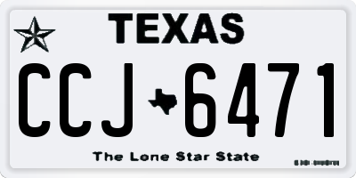 TX license plate CCJ6471