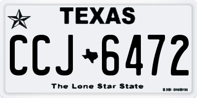TX license plate CCJ6472