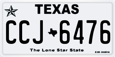 TX license plate CCJ6476