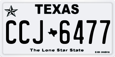 TX license plate CCJ6477