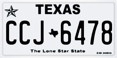 TX license plate CCJ6478