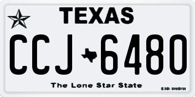 TX license plate CCJ6480