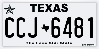TX license plate CCJ6481