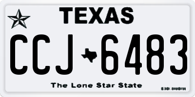 TX license plate CCJ6483