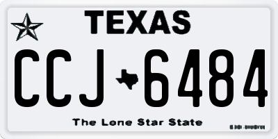 TX license plate CCJ6484