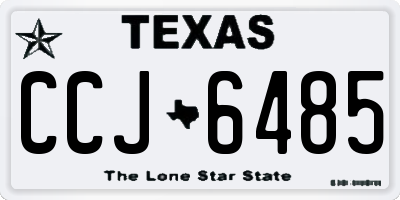 TX license plate CCJ6485