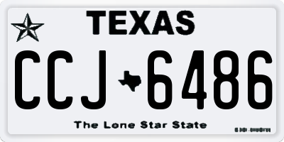 TX license plate CCJ6486