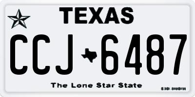 TX license plate CCJ6487