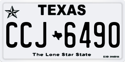 TX license plate CCJ6490
