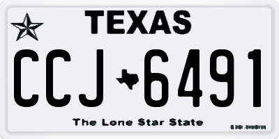 TX license plate CCJ6491