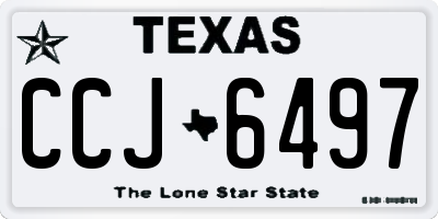 TX license plate CCJ6497