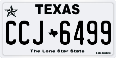 TX license plate CCJ6499