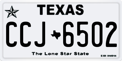 TX license plate CCJ6502