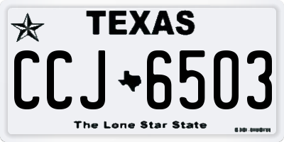 TX license plate CCJ6503