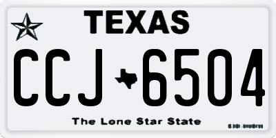 TX license plate CCJ6504