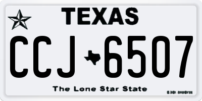 TX license plate CCJ6507
