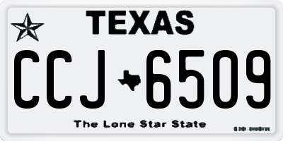 TX license plate CCJ6509