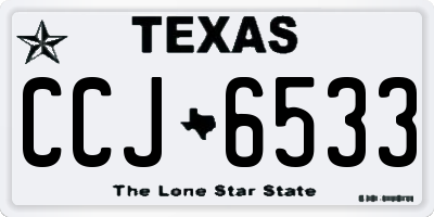 TX license plate CCJ6533