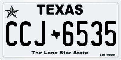 TX license plate CCJ6535