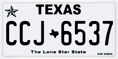 TX license plate CCJ6537