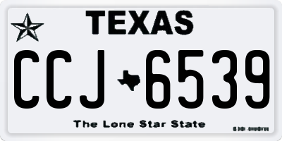 TX license plate CCJ6539