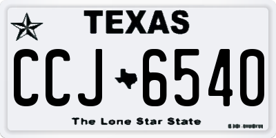 TX license plate CCJ6540