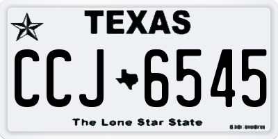 TX license plate CCJ6545